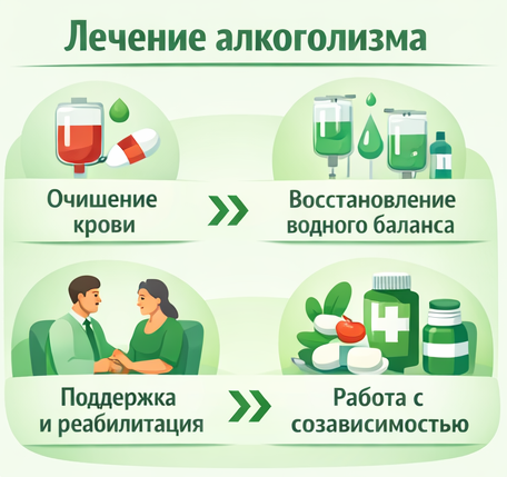 лечение алкоголизма в Михайлове этапы